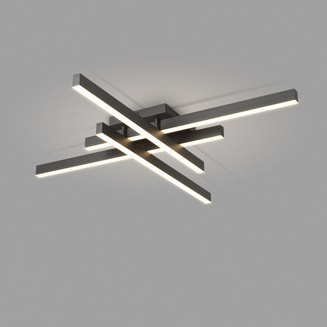 Industrial Aluminum Geometric LED Flush Mount Light