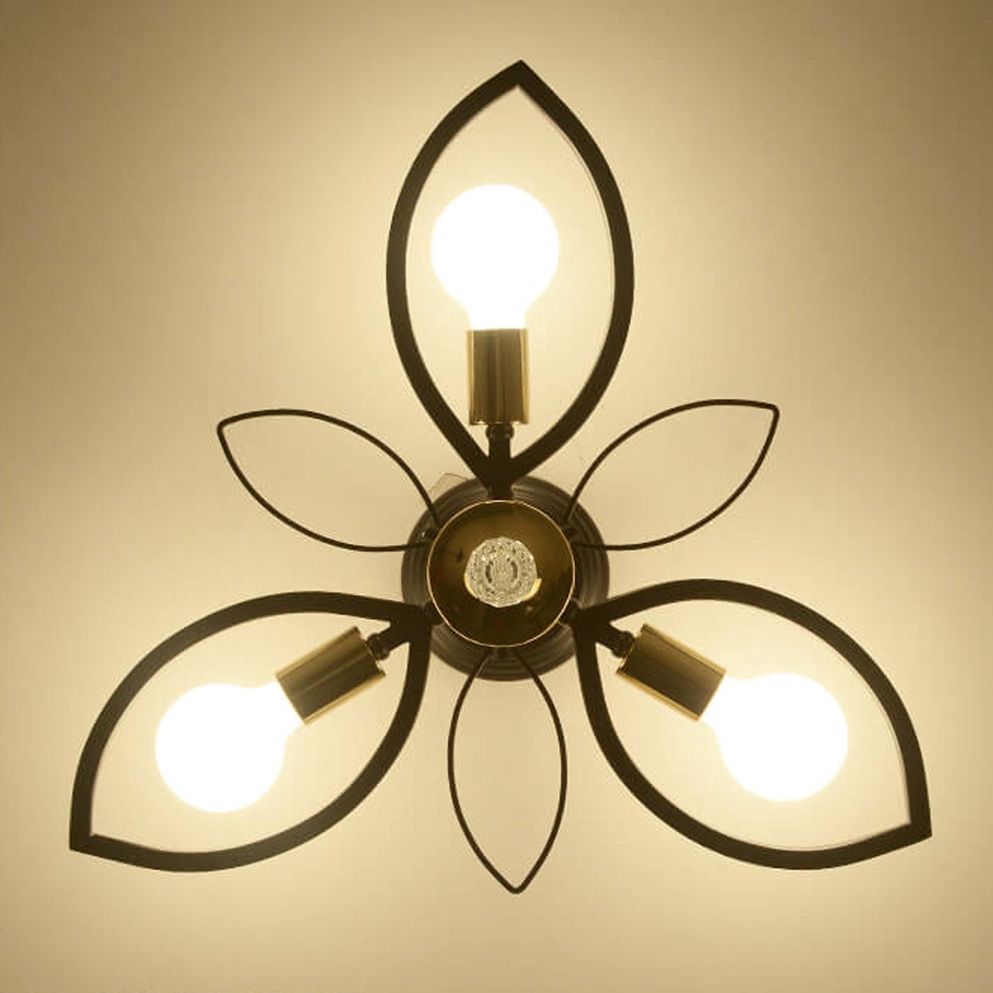 Nordic Luxury Wrought Iron Crystal Flush Mount Ceiling Light - 6/8 Light Design