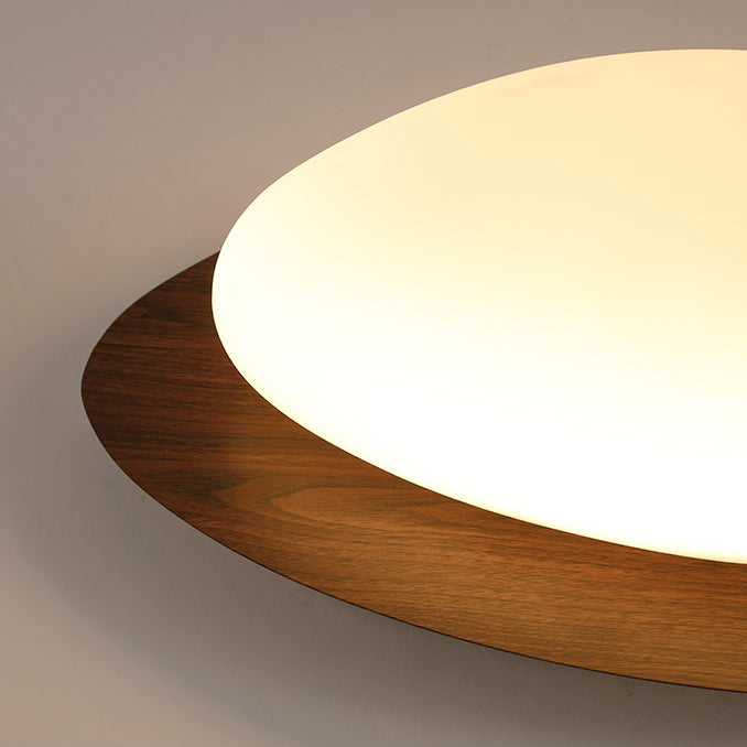Contemporary Scandinavian Pebble Shape LED Flush Mount Light for Bedroom
