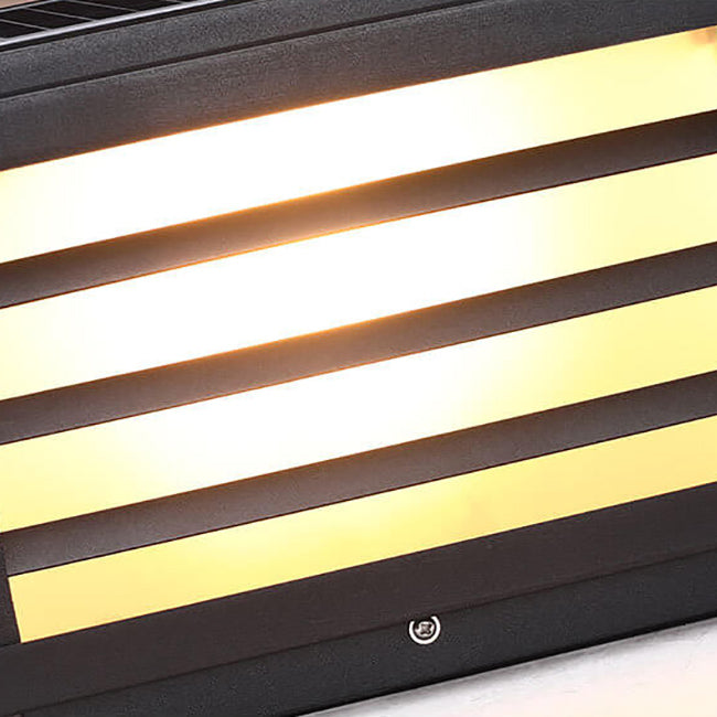 Modern Minimalist Solar LED Aluminum Post Light for Garden - Waterproof Landscape Lighting