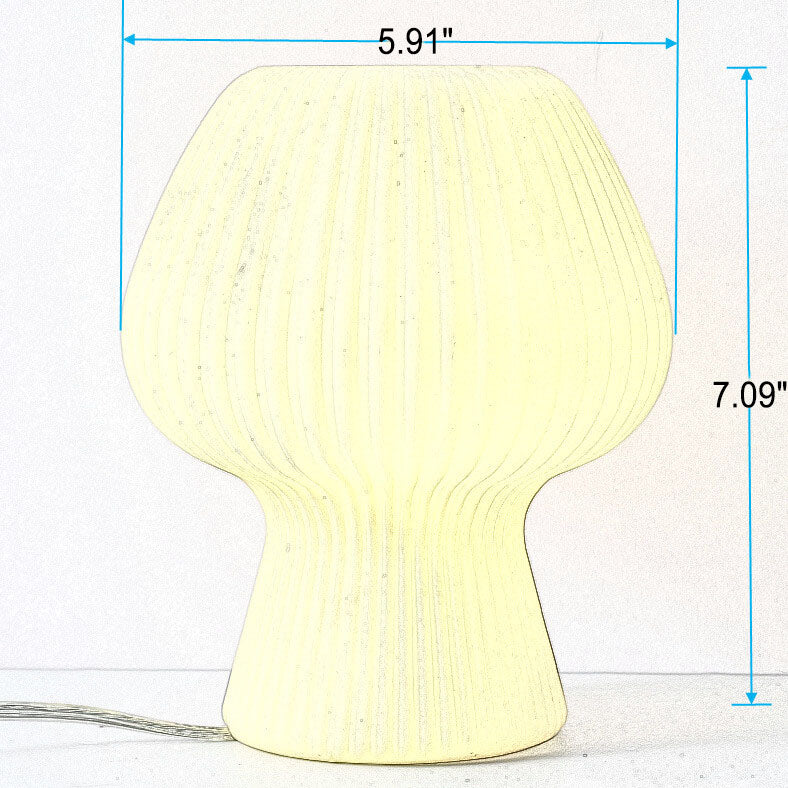Modern Minimalist Mushroom 1-Light Glass Table Lamp for Bedside, Stylish Nightstand Lighting, Contemporary Home Decor, Elegant Glass Shade, LED Compatible, Small Space Accent Light, Chic Bedroom Lamp