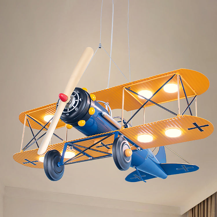 Contemporary Creative Kids Aircraft Hardware Acrylic LED Chandelier for Bedroom – Unique Aviation-Inspired Lighting, Modern Kids Room Decor, Airplane-Themed Light Fixture, Stylish Acrylic Chandelier, Beautiful Children’s Bedroom Lighting, Colorful LED Han