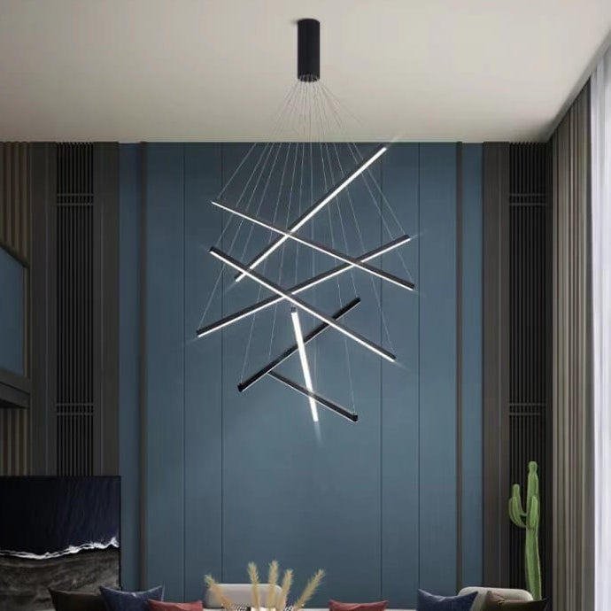 Nordic Luxury Iron Aluminum Geometric LED Chandelier