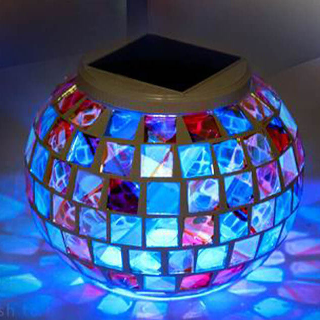 Tiffany Solar Waterproof LED Mosaic Lawn Light - Outdoor Decorative Lighting