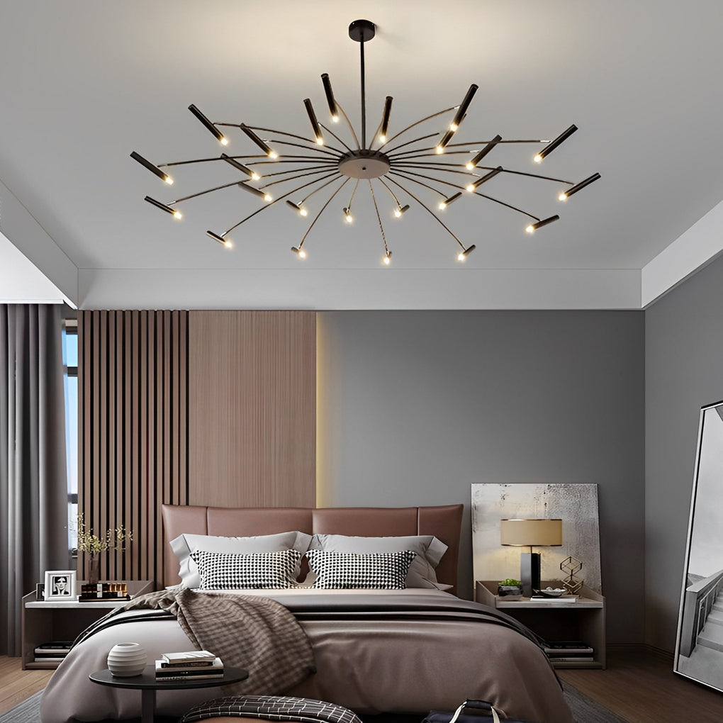 Adjustable Metal DIY Three-Step Dimming LED Chandelier