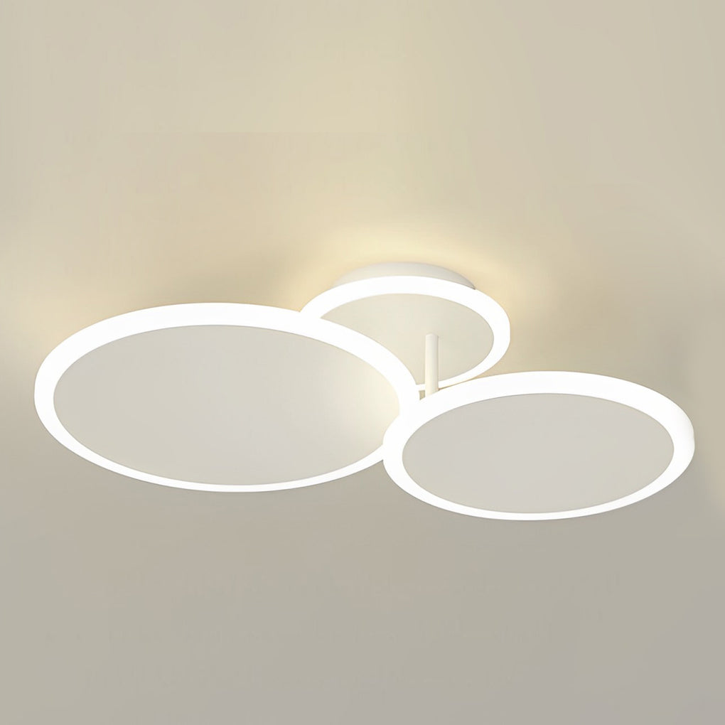 Nordic 2/3/6 Round Three Step Dimming LED Ceiling Light Fixture - Matte White Design
