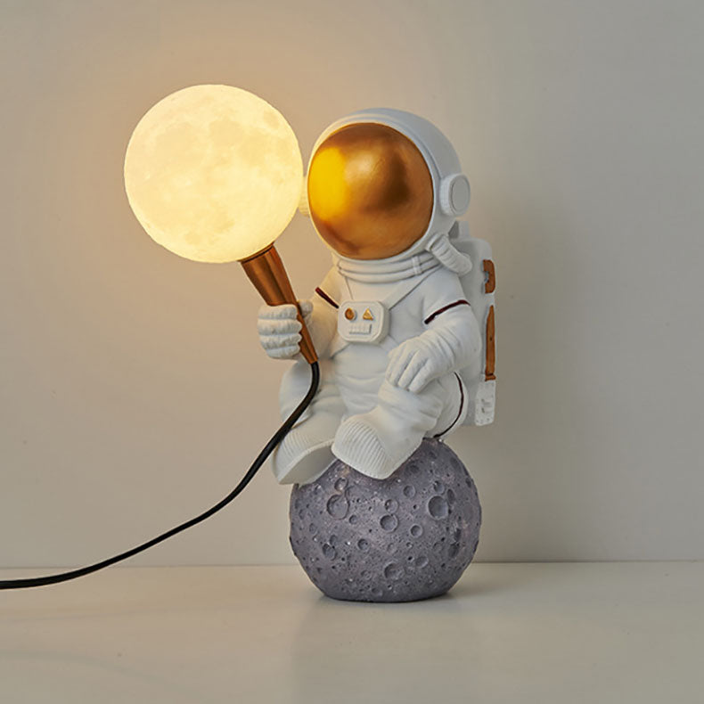 Contemporary Creative Cartoon Astronaut Resin ABS 1-Light Wall Sconce Lamp for Bedroom Kids Room Decor Fun Space-Themed Night Light Unique Wall Fixture for Nursery Astronaut Light Fixture Playful Design Modern Home Lighting Decorative Astronaut Wall Lamp