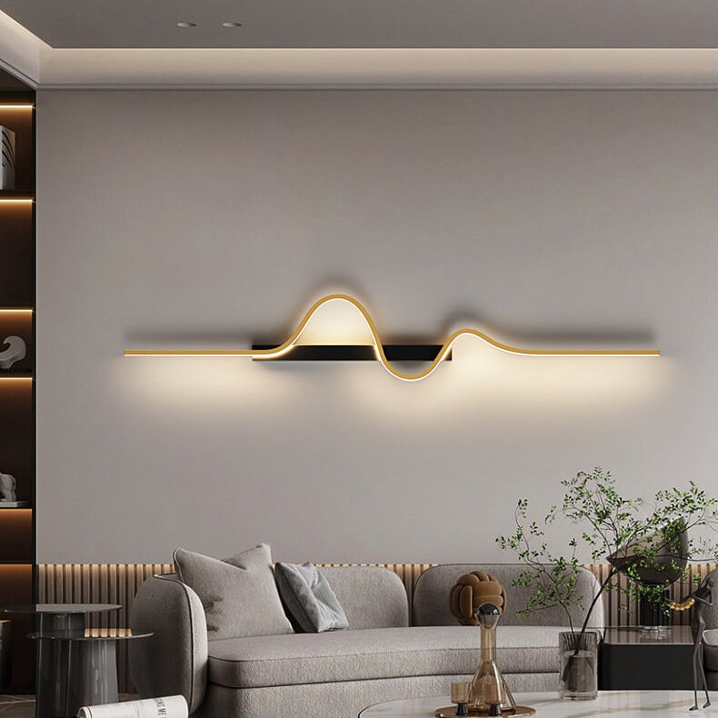 Modern Minimalist Aluminum Iron LED Wall Sconce for Living Room