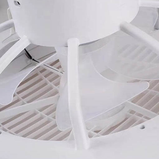 Nordic Simple Round Galaxy Enclosed LED Flush Mount Ceiling Fan Light