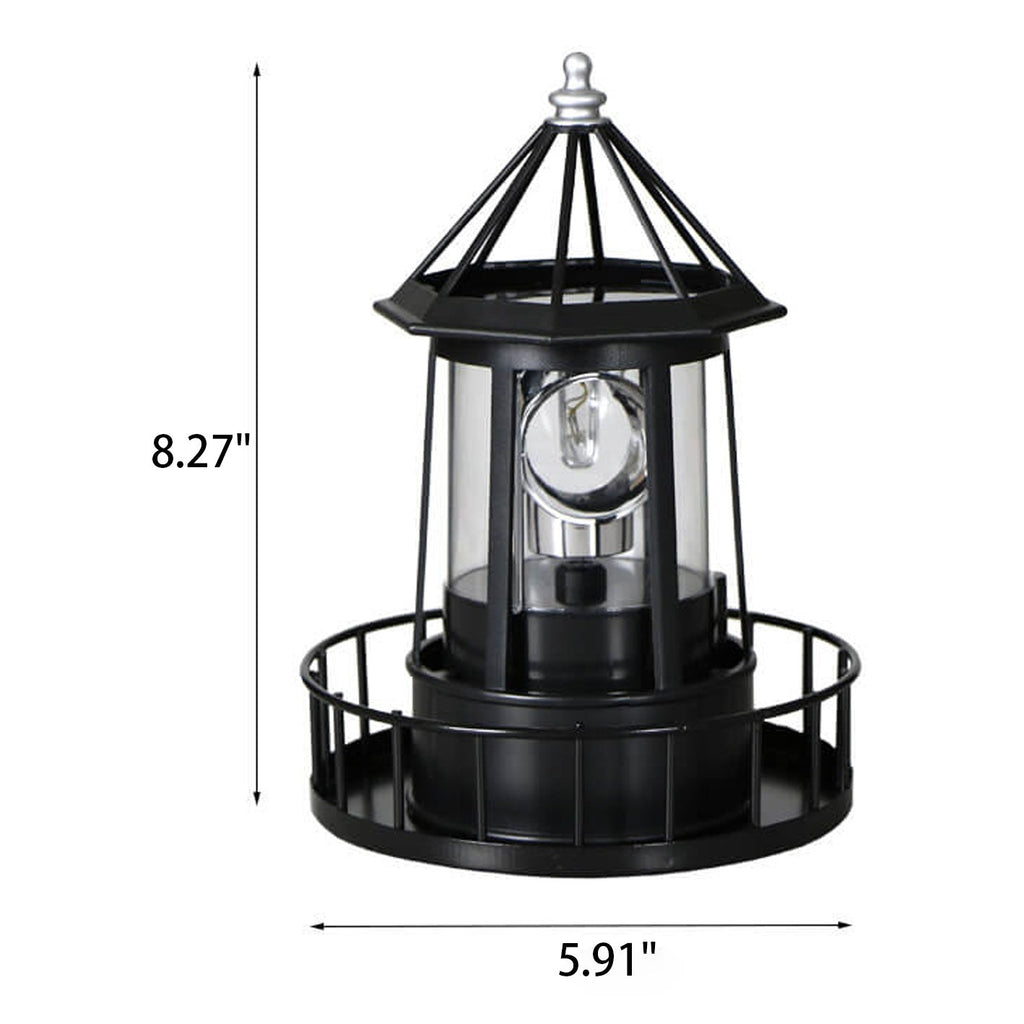 Solar Rotating Tower LED Garden Light - Creative Resin Landscape Decoration