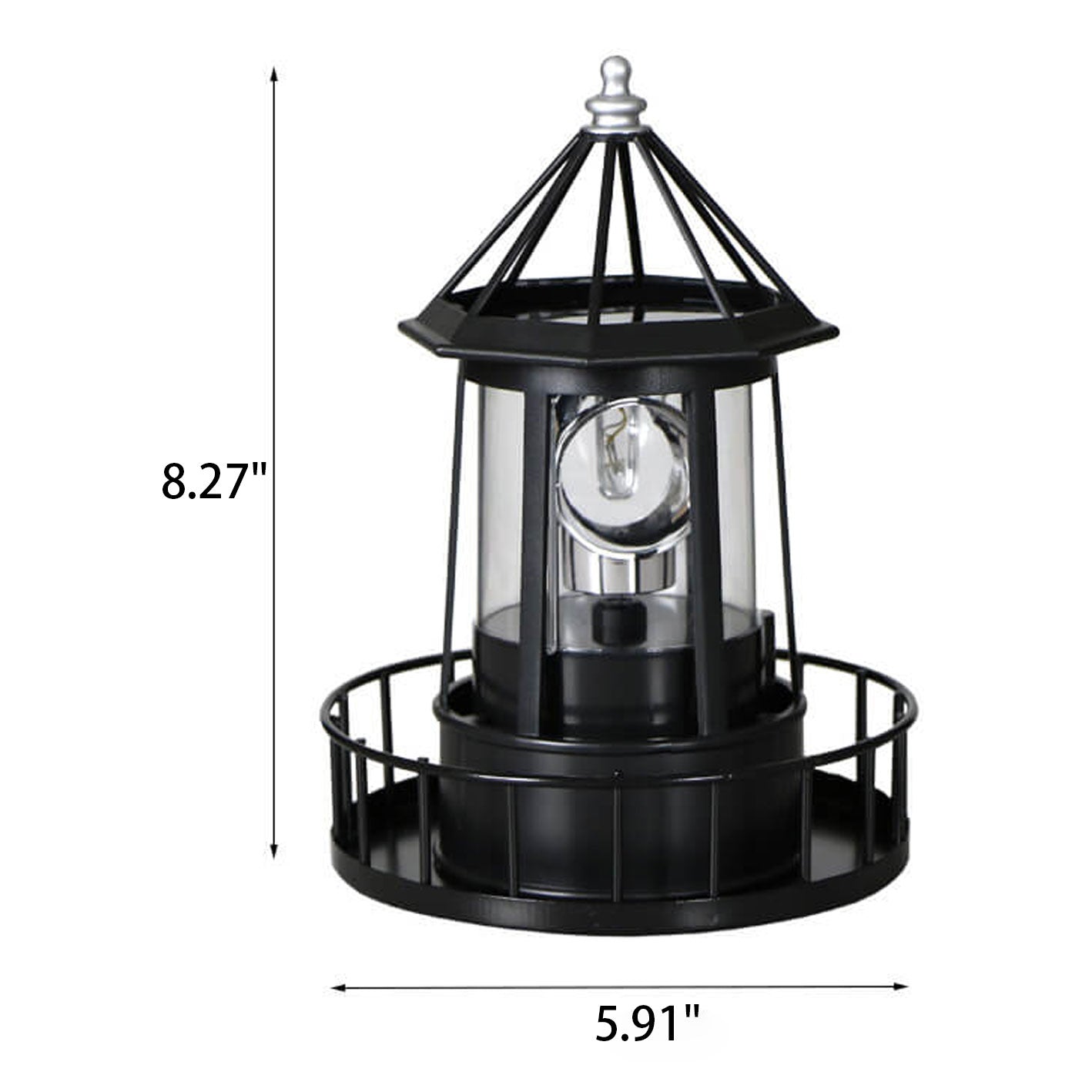 Solar Rotating Tower LED Garden Light - Creative Resin Landscape Decoration