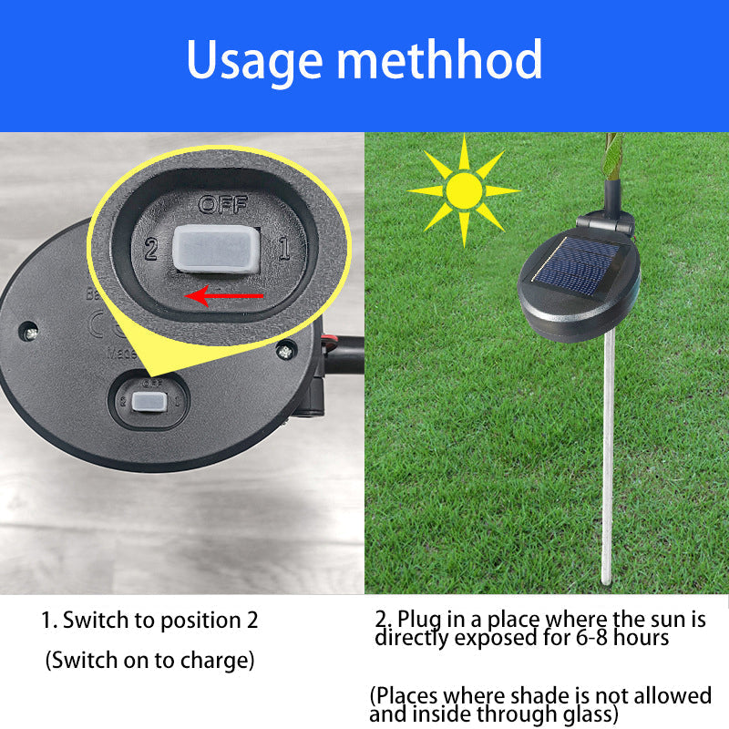 Contemporary Waterproof Imitation Gardenia LED Solar Lawn Light for Outdoor Patio