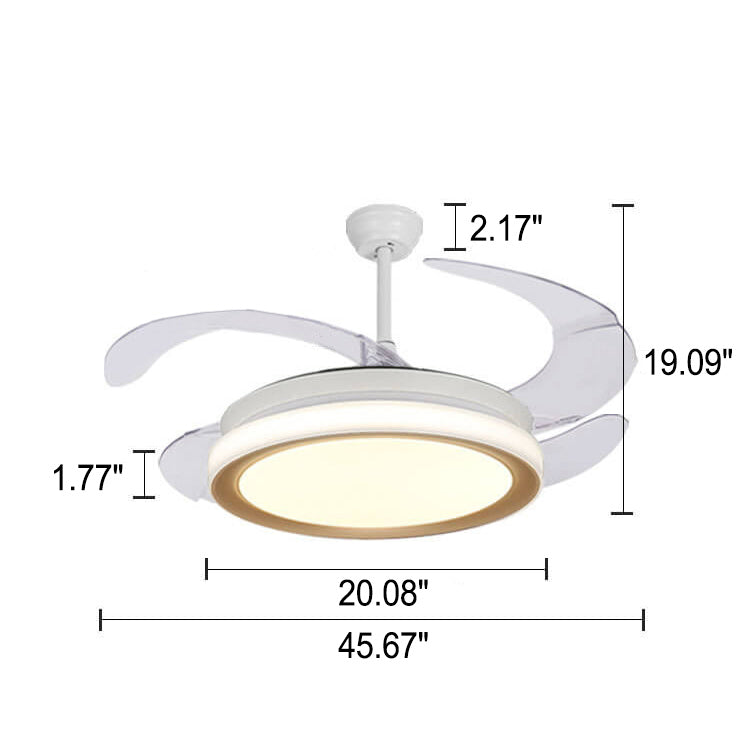 Nordic Invisible Fan LED Ceiling Light Downrod Design