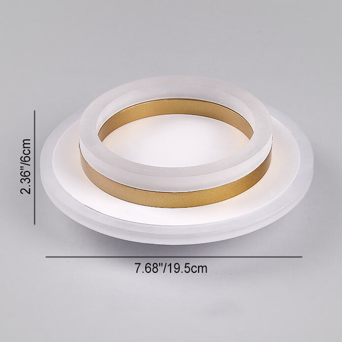 Nordic Simple Acrylic LED Flush Mount Ceiling Light - Square Circle Iron Design