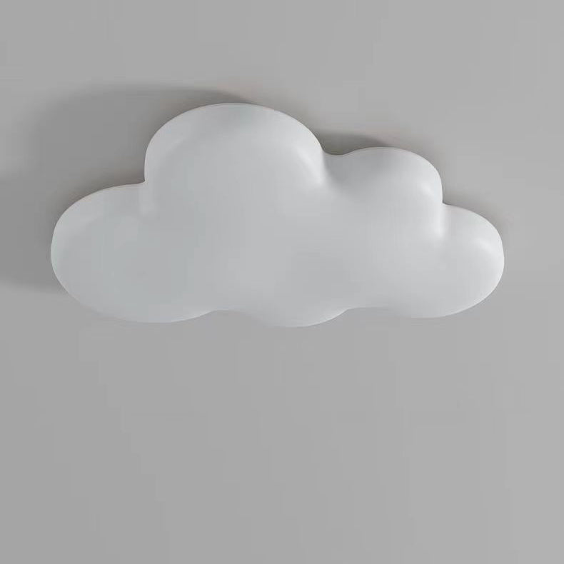 Contemporary Kids Cloud PE LED Flush Mount Ceiling Light for Bedroom, Nursery Lighting, Modern Childrens Room Fixtures, Soft Glow Ceiling Lamp, Adjustable Brightness, Fun Decorative Light, Energy Efficient Kids Room Lighting