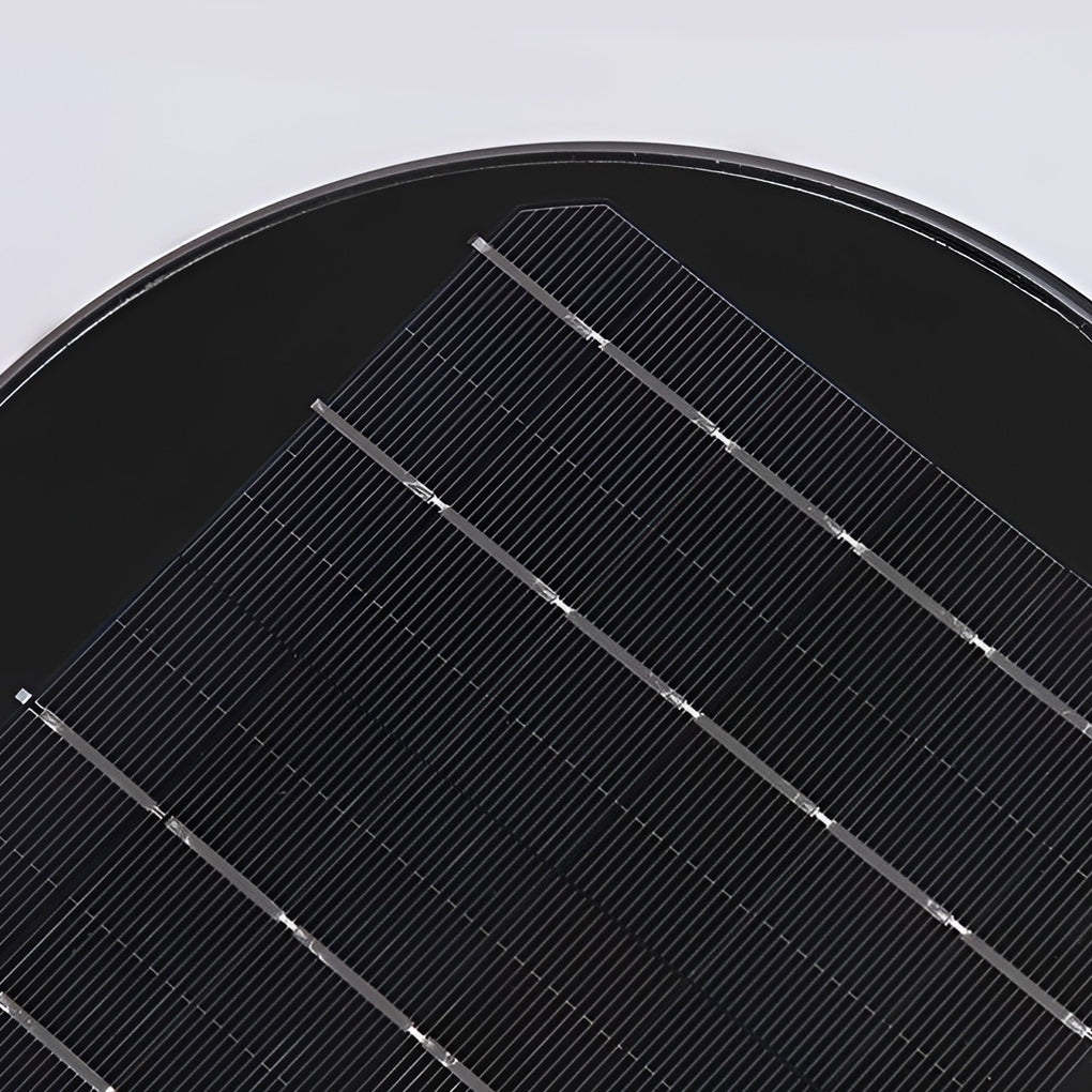 Contemporary Tapered Solar LED Pathway Light - Cylindrical Black Outdoor Lighting