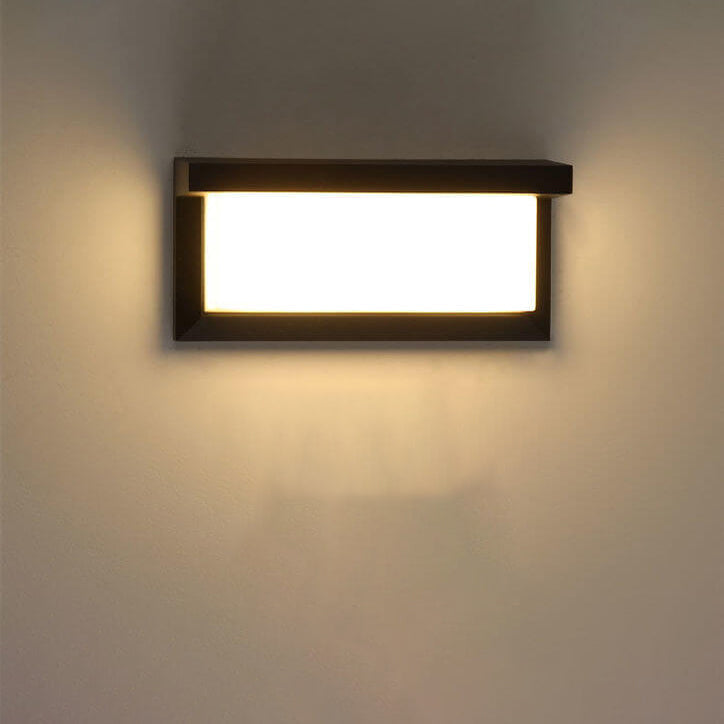 Modern Rectangular LED Outdoor Wall Sconce Waterproof Lamp