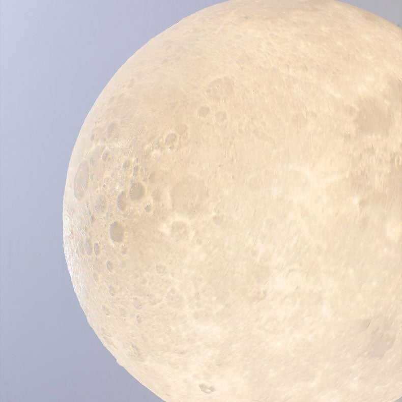 Contemporary 3D Printed Moon Shade Resin Astronaut 1-Light Wall Sconce Lamp for Bedroom, Unique Astronaut Decor, Modern Space-Themed Lighting, Ideal for Kids Room, Nursery Decor, Cosmic Wall Light, Artistic Home Lighting Fixture, Ambient Night Light for S