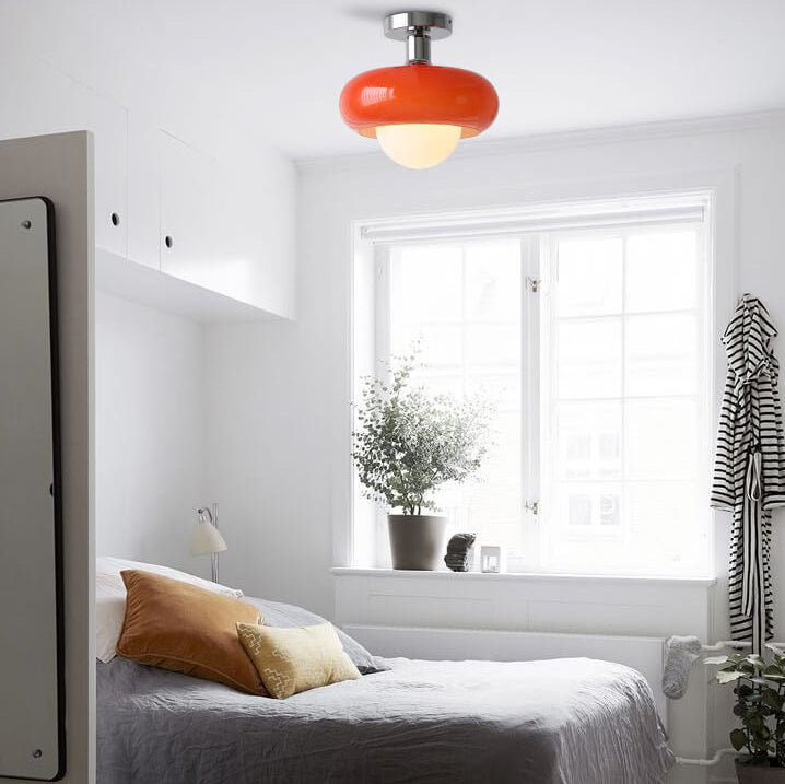 Modern Glass Egg Tart Flush Mount Light Fixture - Stylish Ceiling Lighting for Home Decor

This sleek and contemporary glass egg tart flush mount light is designed to enhance your living space. Perfect for kitchens, dining areas, or any modern home, its u