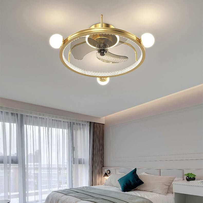 Modern Luxury LED Flush Mount Ceiling Fan Light - Full Star Design Ceiling Fixture