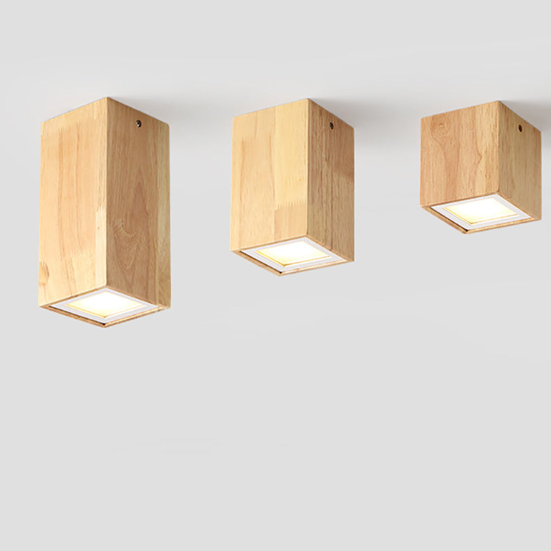 Nordic Creative Log Tube LED Flush Mount Ceiling Light