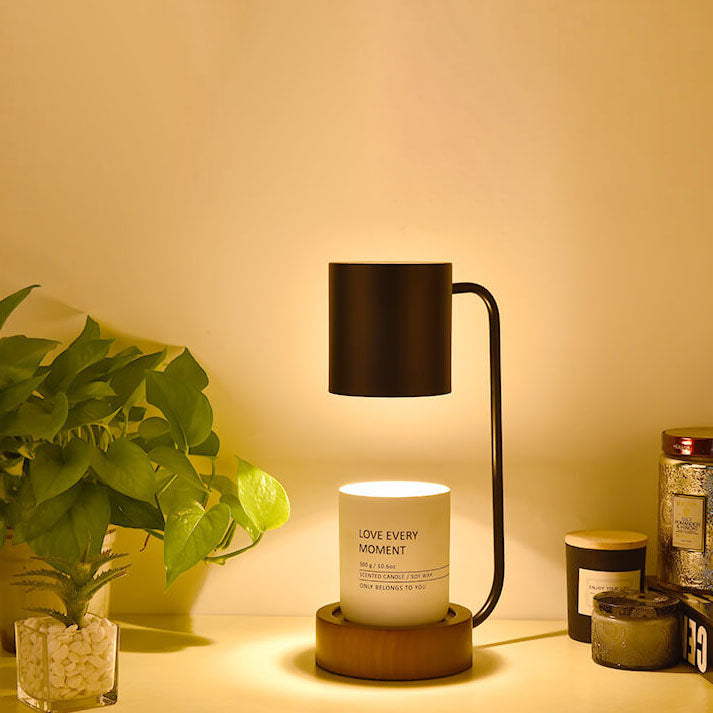 Japanese Minimalist Wood Melting Wax Table Lamp - Timing Dimming 1-Light Design