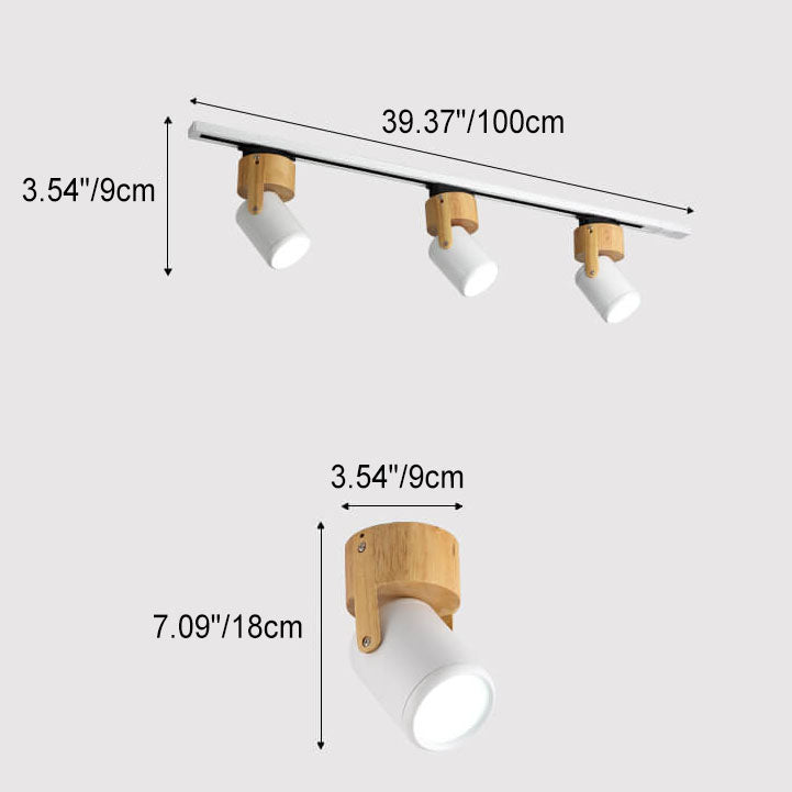 Modern Minimalist LED Track Light - 3-Light Flush Mount Ceiling Fixture for Living Room & Bedroom
