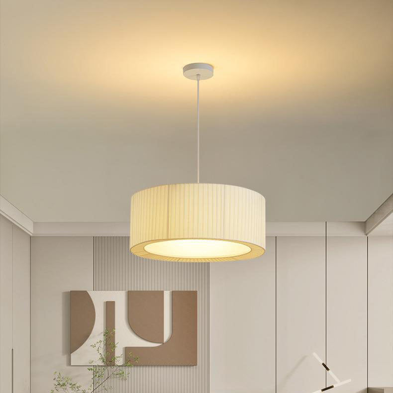 Contemporary Scandinavian Round Iron Acrylic 4/5 Light Pendant for Living Room