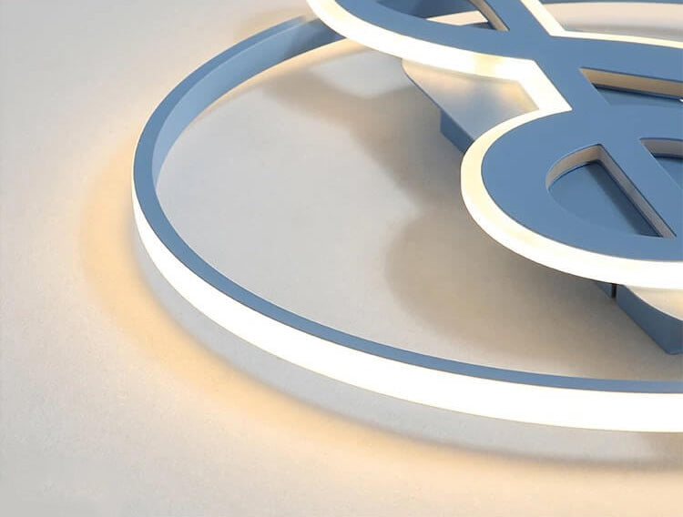 Nordic Creative Music Notes LED Ceiling Light - Flush Mount Fixture for Modern Homes