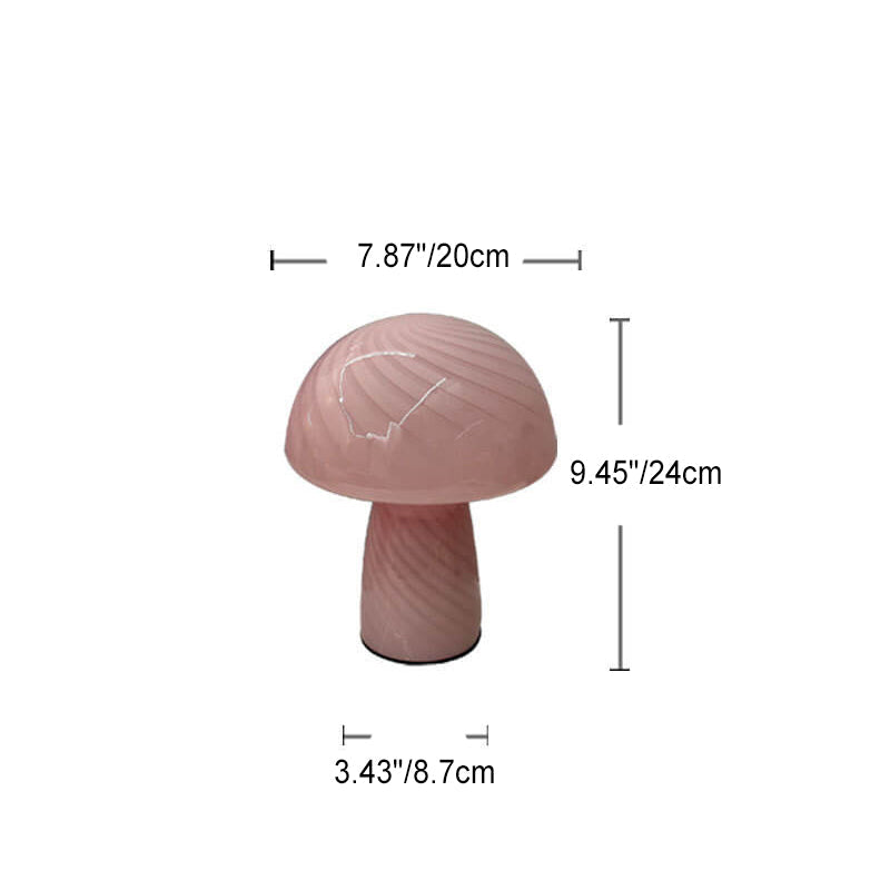 Modern Minimalist Mushroom Glass Table Lamp - 1-Light Design, Contemporary Home Lighting, Stylish Desk Lamp, Elegant Decor, Ambient Lighting.