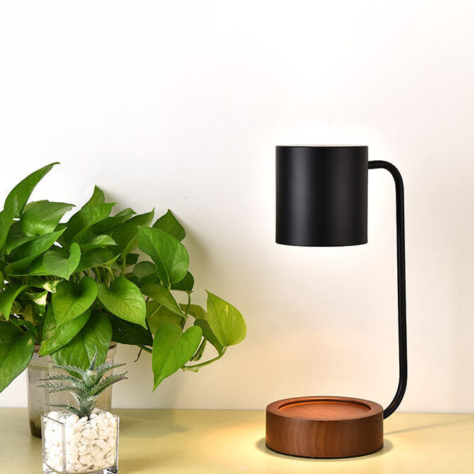 Japanese Minimalist Wood Melting Wax Table Lamp - Timing Dimming 1-Light Design