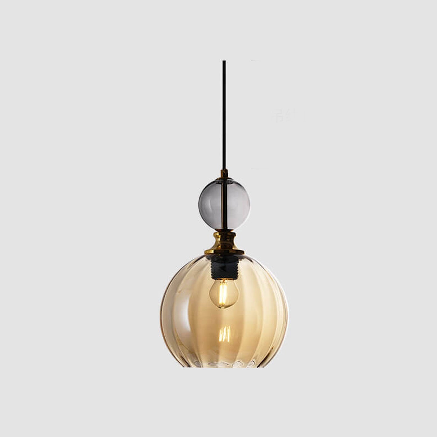 Danish Creative Stripes Round Glass 1/3 Light Chandelier - Modern Lighting Fixture, Unique Design, Home Décor, Elegant Illumination