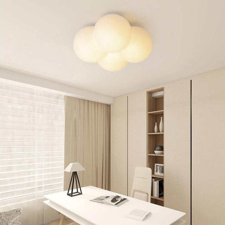 Modern Minimalist Flower Bubble LED Ceiling Light for Kids, Flush Mount Design, Colorful Nursery Lighting, Children's Room Decor, Energy-Efficient Illumination, Playful Floral Pendant Light, Cute Bedroom Fixtures, Stylish Ambient Lighting for Toddlers