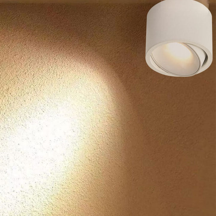 Modern Minimalist Aluminum Round LED Flush Mount Spotlight for Living Room