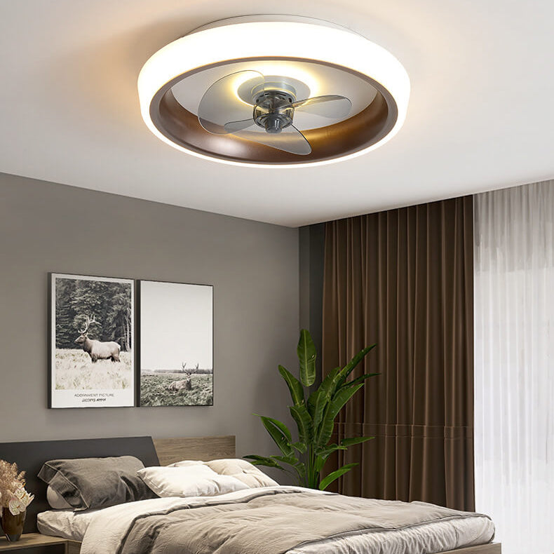 Modern Acrylic LED Ceiling Fan Light - Lightweight Flush Mount Fixture