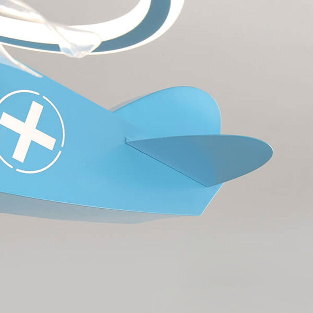 Creative Cartoon Aircraft Ceiling Fan Light for Kids Room, Fun Flush Mount Design, Airplane-Themed Illumination, Ideal for Nursery & Playroom Decor