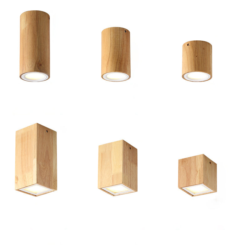Nordic Creative Log Tube LED Flush Mount Ceiling Light