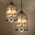 Retro Wrought Iron Bird Cage Chandelier - 4/8 Light Hanging Fixture