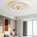 Modern Acrylic Round Minimalist LED Flush Mount Fan Light