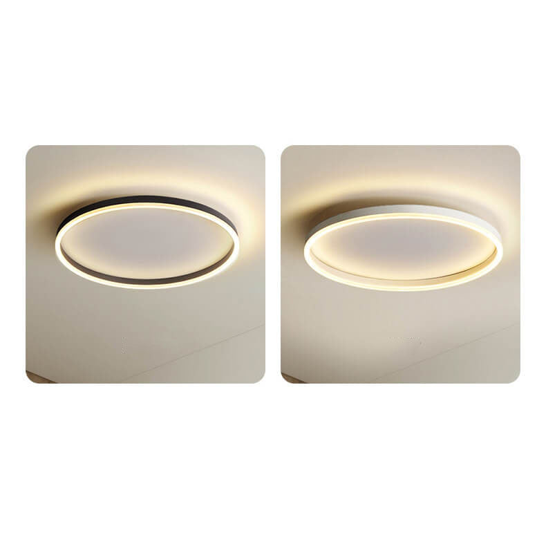 Nordic Minimalist Circle Ring LED Flush Mount Ceiling Light - Iron & Acrylic Design