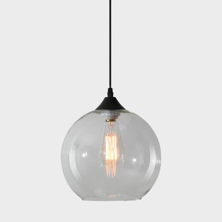 Modern Minimalist Stained Glass Iron 1-Light Pendant for Living Room