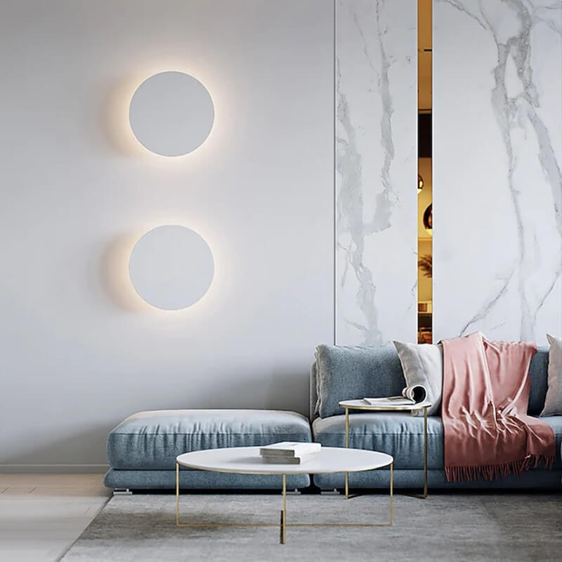 Colorful Modern Minimalist Round Iron LED Wall Sconce Lamp