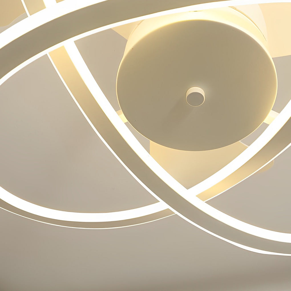 Waves Flower LED Mute Ceiling Fan - Nordic Bladeless Design