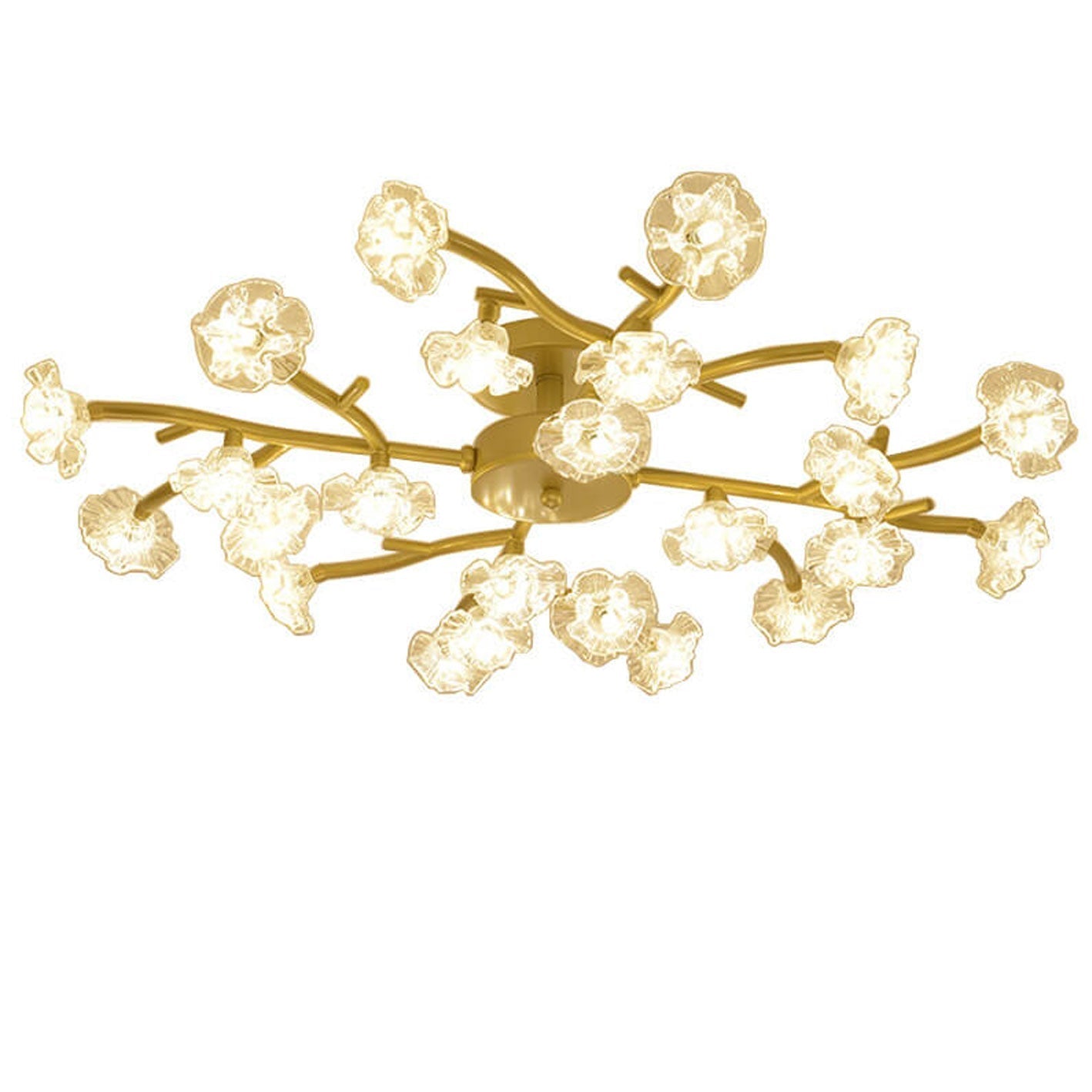Nordic Creative Plum Blossom LED Semi-Flush Mount Ceiling Light