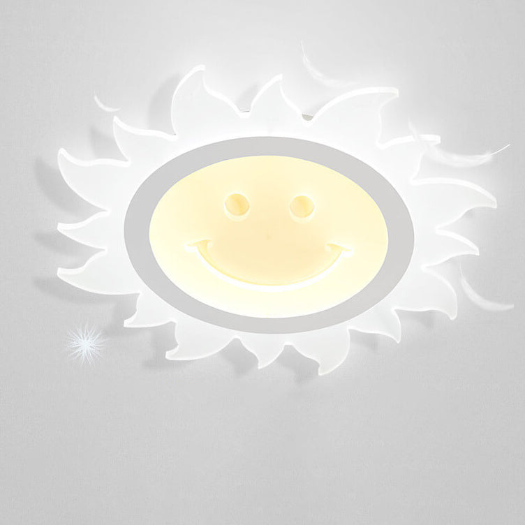 Creative Cartoon Smiley Sun LED Ceiling Light Fixture