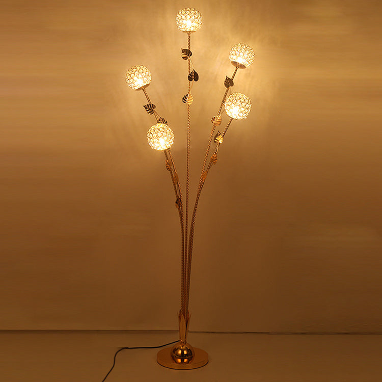Modern Luxury Leaf Flower Globe Floor Lamp - 5-Light Iron Aluminum Design for Living Room  

Elevate your living space with this stunning modern luxury floor lamp, featuring a unique leaf flower globe design. Crafted from durable iron and aluminum, this 5