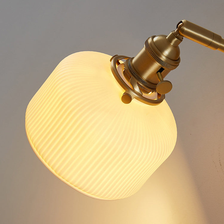 Modern Minimalist Striped Ceramic Wall Sconce Light