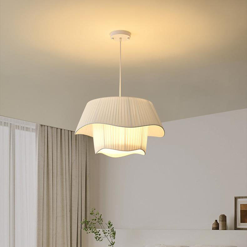 Contemporary Scandinavian Round Iron Acrylic 4/5 Light Pendant for Living Room