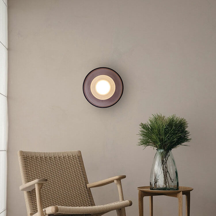 Nordic Vintage Round Glass LED Wall Sconce Lamp