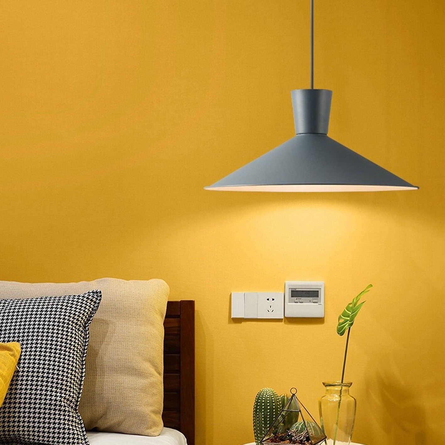 Nordic Minimalist Macaron 1-Light Pendant Light – Modern Solid Color Design